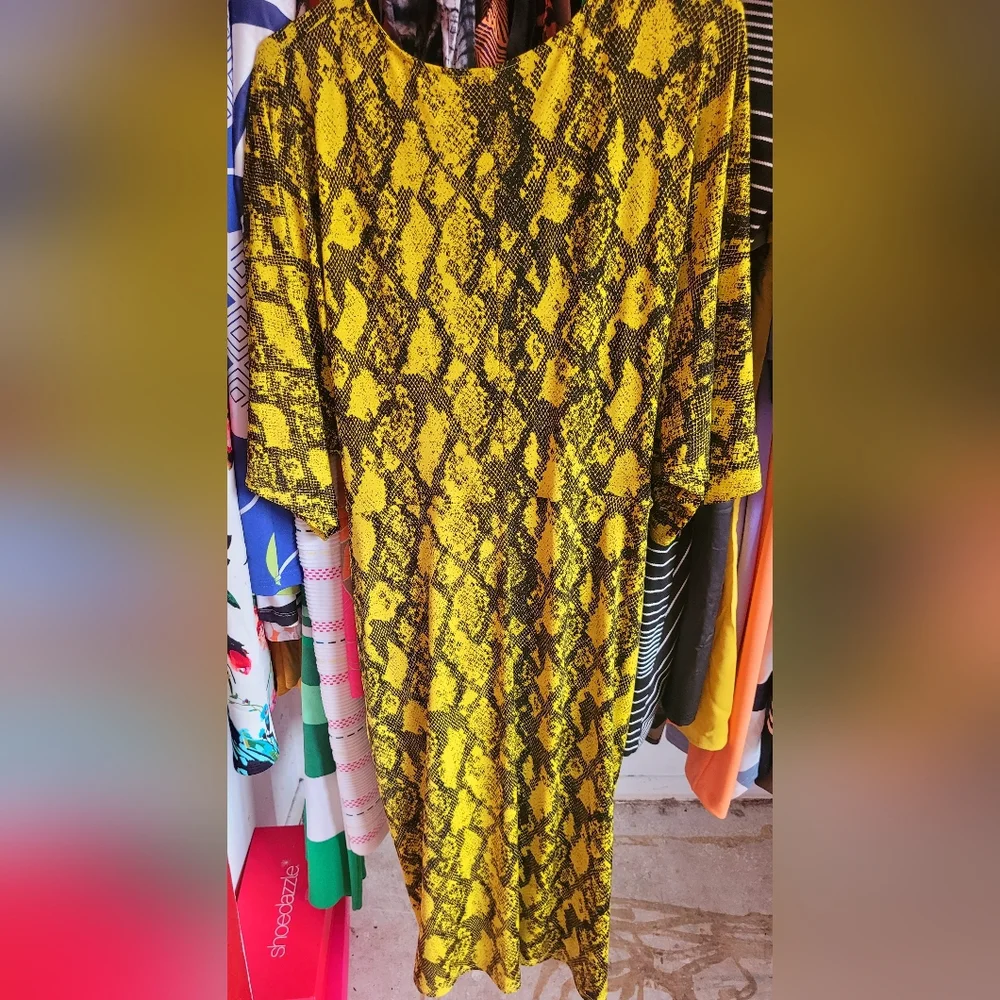 Yellow Python Dress - Picture 2 of 5